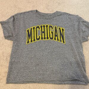 Retro Brand Gray Michigan T-Shirt